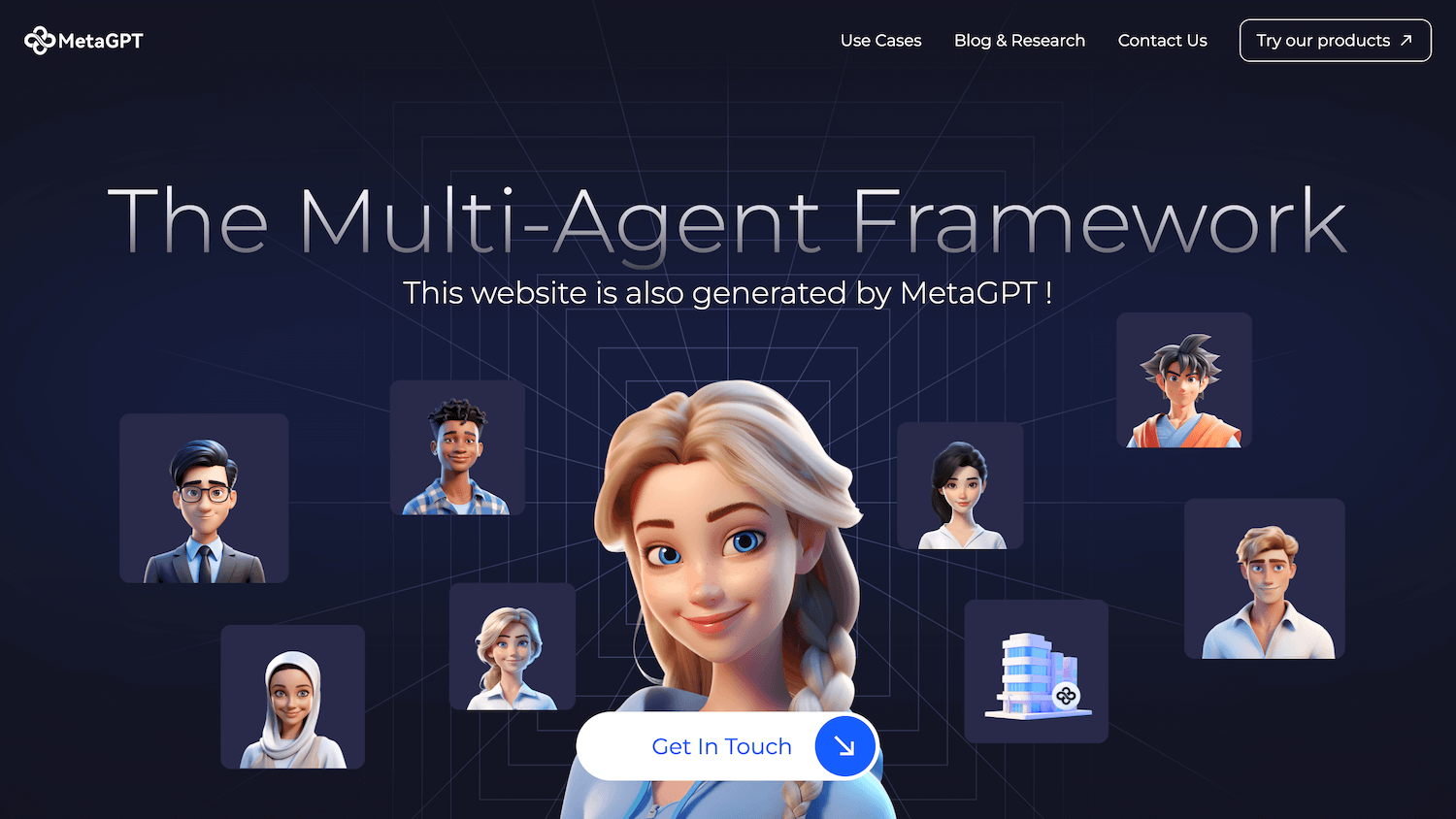 MetaGPT homepage: The Multi-Agent Framework