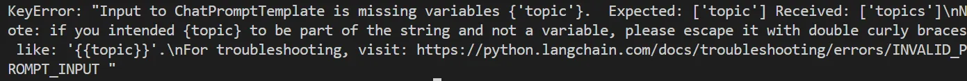 LangChain Runtime Error