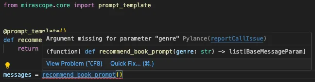 Missing Prompt Function Argument