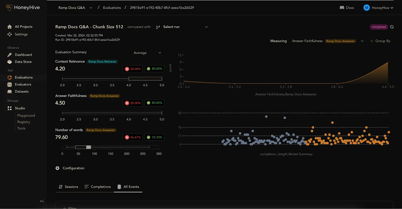 HoneyHive Screenshot