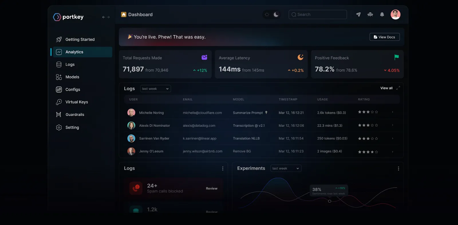 Portkey Screenshot