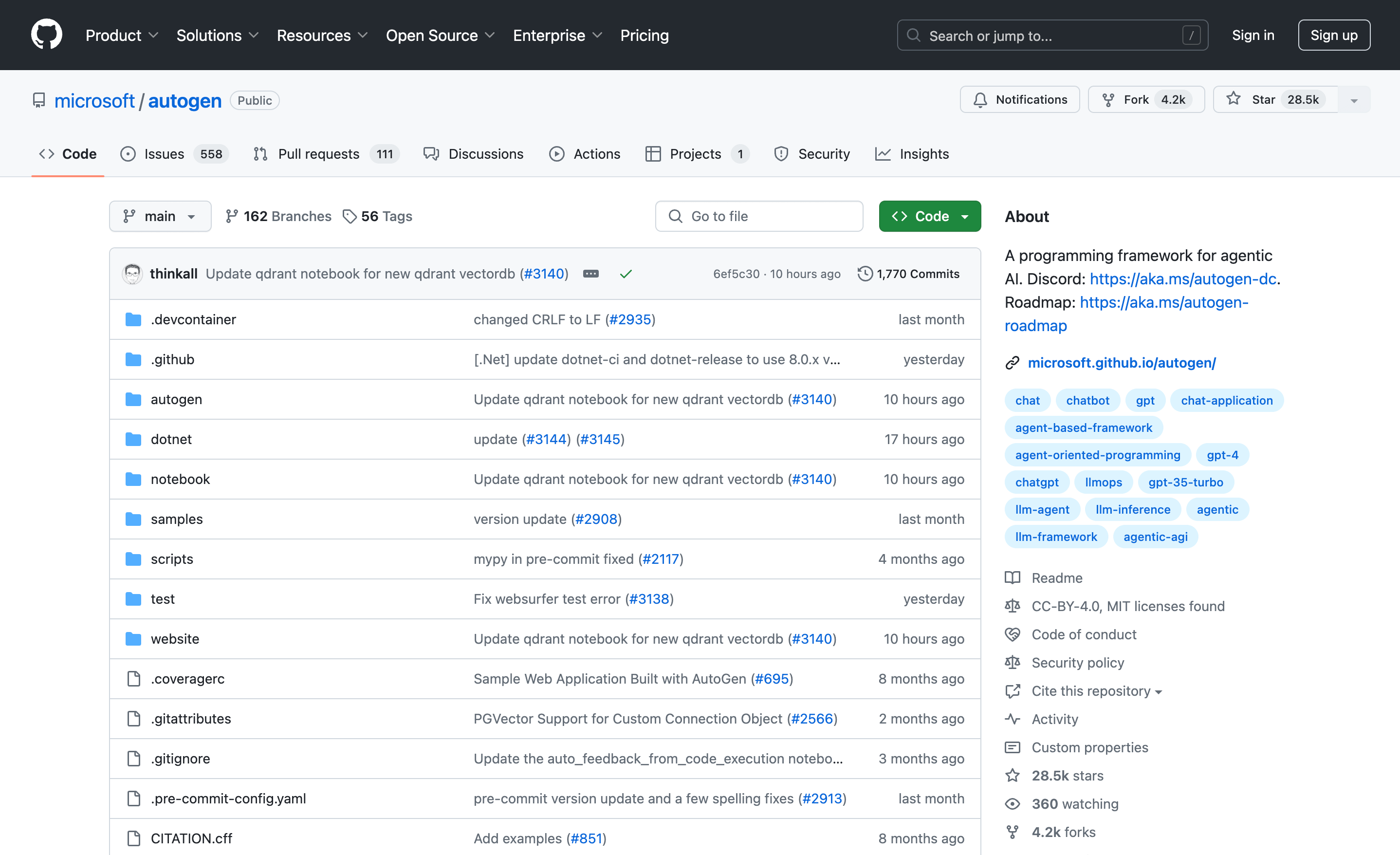 AutoGen in GitHub