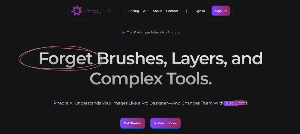 Phedra Landing Page